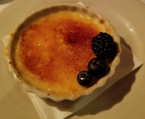 Creme brulee at Leunig's Bistro, Vermont